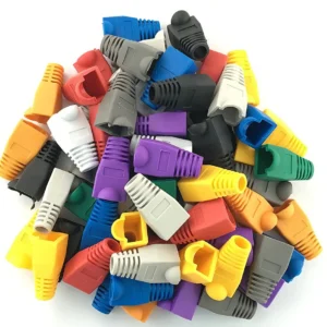 100 Pcs Mixed Color CAT5E CAT6 RJ45 Ethernet Network Cable Strain Relief Boots Cable Connector Plug Cover
