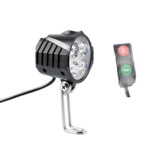 Electric Bicycle Light/ebike Light 12W 36V 48V with Horn Switch Waterproof Flashlight