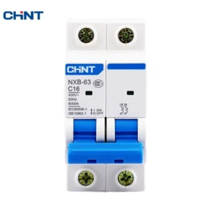 CHNT CHINT NXB-63 2P AC 230/400V Miniature Circuit Breaker C 6 10 16 20 25 32 40 63A Overload Protector DZ47 C Style Air Switch