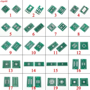 10piece PCB Board SOP8 SOP14 SOP16 SOP20 SOP24 SOP28 QFP FQFP TQFP Turn To DIP Adapter Converter Plate TSSOP 8 14 16 20 24 28