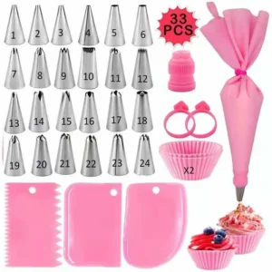 Stainless Steel Cake Decorating Nozzle Piping Bag Set Kitchen Confectionery Equipment Pastry Accessories Bakery Tool Kit