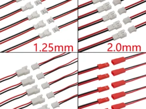 10/5/2 Pairs Small Mini JST 1.25mm PH2.0 XH2.54 2 Pin Male Female Plug Jack Connector Cable JST 1.25/2.0/2.54 2P Electronic Wire