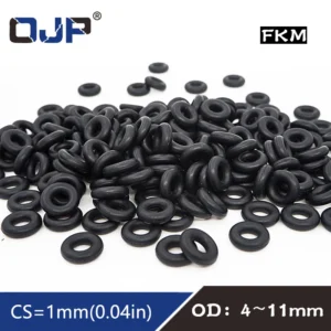 10PCS/lot Fluorine rubber Ring Black FKM O ring Seal 1mm Thickness OD4/5/6/7/8/9/10/11mm Rubber O-Ring Seal Gasket Ring Washer