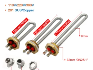 LJXH 1.0" Electric Heating Element for Boiler Heater/Water Dispenser , DN25/32mm Heater, 110V/220V Heaters, 700W/1000W/1500W