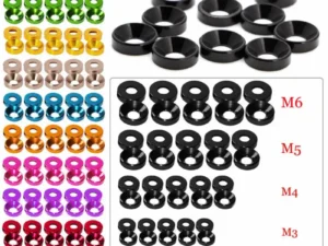 20pcs M2 M3 M4 M5 M6 Aluminum Colourful Anodized Countersunk Head Bolt Washers Gasket Red/Grey/deep Blue/Black/purple