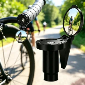 Bicycle 1PC Rear View Convex Mirror Handlebar Drop Bar Mount Acrylic Lens Back Sight Reflector Light Weight