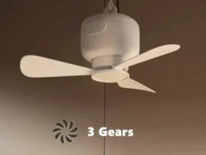 New USB Ceiling Fan 3 Gears Detachable Blade Portable Silent Indoor Cooling Outdoor Tent Camping Fan 3 Meter Line Control