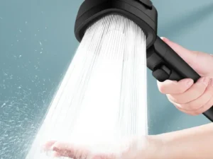 High Pressure Shower Head Water Saving 3 Modes Shower Heads Adjustable One-Key Stop Water Massage Sprayer Bathroom Accessories