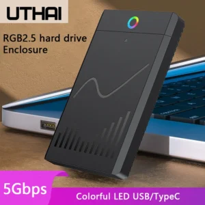 UTHAI 2.5-Inch Tool-Free SSD Enclosure USB 3.0/3.1/2.0 Type-C Notebook External Solid State Drive Box for Storage Expansion