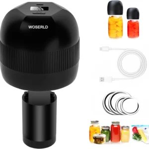 Kitchen Min Mason Jar Vacuum Sealer Kit Pump Machine Electric Automatic Jar Sealer Set for Food Preservation with Mason Jar Lids