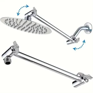 ABS Adjustable Shower Arm Universal Connection Adjust Angle to Upgrade Shower 11Inch Anti-leak Shower Extension Arm