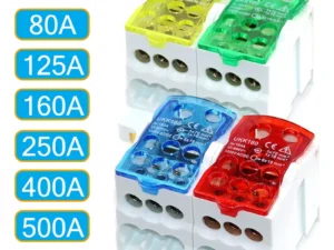 Electric Split Din Rail Terminal Block Junction Box Power Wire Electrical Connector UKK80A 125A 160A 250A 400A 500A