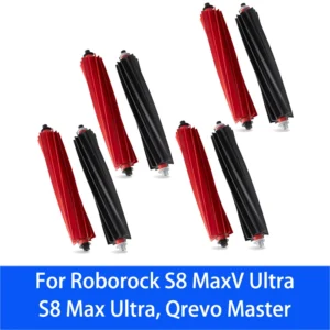 Main Brush Roller Brushes for Roborock S8 MaxV Ultra, S8 Max Ultra, Qrevo Master, Slim & V20 Vacuum Cleaners