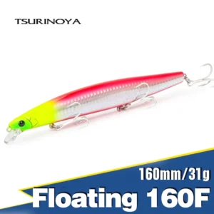 TSURINOYA 160F Floating Minnow Fishing Lure STINGER 163mm 31g Long Casting Artificial Seabass Saltwater Large Hard Baits