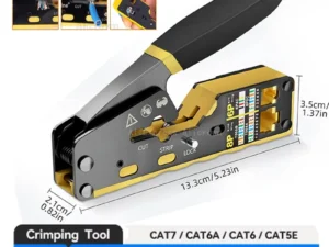 RJ45 Crimp Tool Pass Through Ethernet Crimping Tool Wire Tool for Cat6 Cat5 Cat5e RJ45 Connectors Ethernet All-in-one Wire Tool