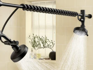 Tandem Shower Head For Couples, Dual Shower Head with Original Adjustable Slider, High Pressure Double Shower Head for Two