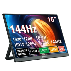 16 inch Portable Monitor 144Hz HDR IPS Gaming Monitor USB TYPE C HDMI for Phone Laptop Desktop Switch PS4 XBOX