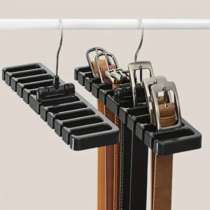 1pc Multi-Functional Belt Hanger Space-Saving Closet Organizer for Belts Ties Accessory Storage Durable Plastic Construction