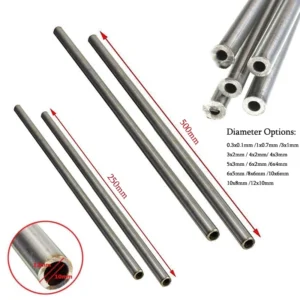 1-10 PCS 250/500 mm Length 304 Seamless Stainless Steel Capillary Tube 0.3-8 mm * 0.1-12 mm