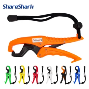 ShareShark Fish Lip Gripper ABS White Plastic Lip Grip With Adjustable Rope Fishing Pliers Floating Controller Fishing Tools