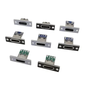 5/10Pcs Type C USB 3.1 Female Socket Connector With Fixing Plate 2Pin 4Pin 6Pin Type-C USB Jack Charging Port for DIY PCB