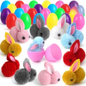 6/12/18/24 Pcs Cute Easter Bunny Eggs for Easter Party Birthday Wedding Children's Day School Gift Basket Pinata Gift Bag Filler