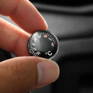 1-Piece Mini Car Thermometer Battery-free Dashboard Thermometer, Easy Stick Mount, No Battery Required, Compact Car Interior