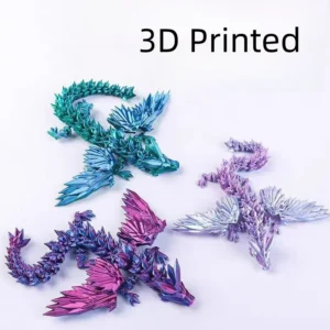 14cm 3D Printed Magic Wing Dragon Movable Joint Fidget Toy Rotatable Articulated Office Desktop Ornament Toy Crafts Gift