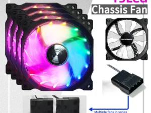 Teucer 120MM PC Case Cooling Fan Desktop Chassis Power 12V Big 4Pin Led 12CM Hydraulic Bearing Quiet Link Ventilador Radiator