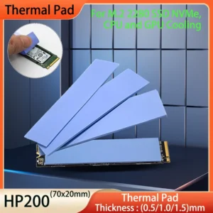 Silicone Thermal Pad - 70x20mm Thermal Pad For M.2 2280 SSD NVMe, CPU, Graphics Card Heatsink Motherboard Heat Dissipation Heats