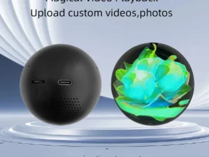 Customizable video glass ball DIY art glass ball lamp - spherical pixel display, detachable video and sound game screen