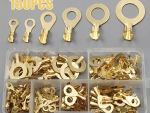 150pcs/set Round Terminal Block DJ431 O-type Lugs Terminals Cold-Pressed Connector Copper Tab Wiring Nose Combination Set New
