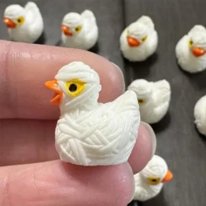 5/10 Pcs Mini Miniature Resin Mummy Ducks Figurines for Home Decor, DIY Micro Landscape Fairy Garden Halloween Ornament Supplies