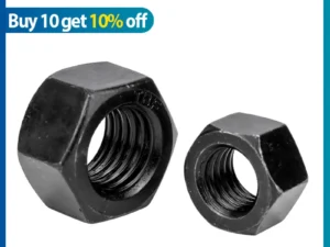 Black Hexagon Hex Nuts M2 M2.5 M3 M4 M5 M6 M8 M10 M12 M14 M16 M18 M20 M22 M24 M27 carbon steel metric hex nuts