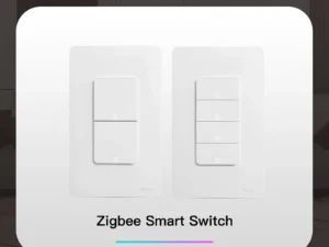 MOES Tuya ZigBee Smart Light Switch US Push Button Wall Switch Work With Alexa Google Home Neutral Wire/No Neutral Wire Required