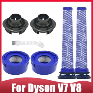 For Dyson V7 V8 Cordless Vacuum Cleaner Rear Motor Cover,Hepa Filter,Post Filter,Pre-Filter And HEPA Post-Filter Kit