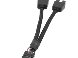 12cm Computer Motherboard USB Extension Cable 9 Pin 1 Female To 2 Male Y Splitter Audio HD Extension Cable For PC