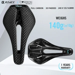 RYET 3D Printed Bicycle Saddle Full Carbon 135/143mm Bike Seat Saddle for MTB Gravel Road Seating Cushion Cycling Accessories