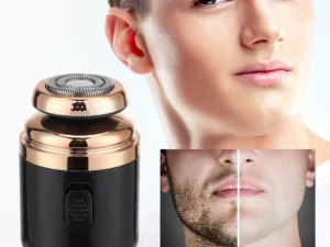 Mini Washable Electric Razor Travel Razor Type-c Charging Capsule Shaver Nose Hair Trimming Double Ring Knife Net