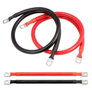 8AWG 6AWG 4AWG Battery Inverter Cable Set with Terminals 20/30/40/50/60CM Stranded RV Copper Cord Solar Power Connection Wire