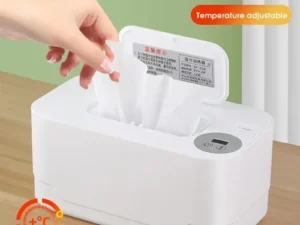 Portable Baby Wet Wipe Heater Baby Wipe Heater with LED Display Wipe Heater Wipe Heating Box USB Charging Temperature Regulation