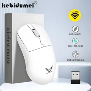 2.4G Wireless Mouse Gaming Mouse Ergonomic Mice 800-1200-1600 DPI Mouse Rechargeable Office Mice for PC Laptop Macbook Pro