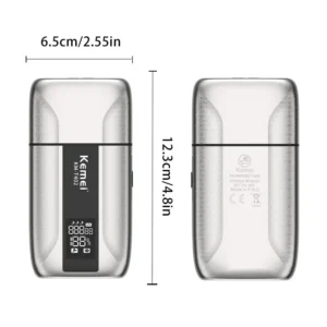 Kemei T402 Professional Barber Foil Shavers for Men Waterproof Electric Reciprocating Razor Shaving Bald Head UV Cover 3 Speeds