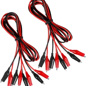 4 pairs 1M Alligator Clips Electrical, Insulated Test Leads with Alligator Clips, Stamping Double-ended Jumper Wires
