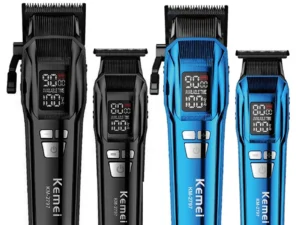 Kemei KM-2797 9000/8000RPM Cordless Hair Clipper Set DLC Haircut Machine Electric Men's Barber Hair Trimmer Black Or Blue