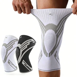 1 Pcs Compression Knee Support Sleeve Elastic Breathable Knee Pads Brace Springs Gym Sports Protector Basketball Volleyball Run