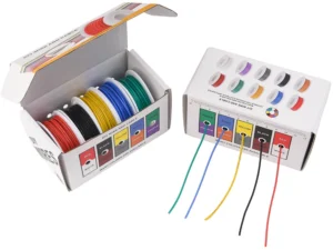 22AWG Electric Wire Flexible Silicone Wires 22 Gauge Stranded Tinned Copper Wire 5 Colors 16.4ft/5m Each or 32.8ft/10m Each