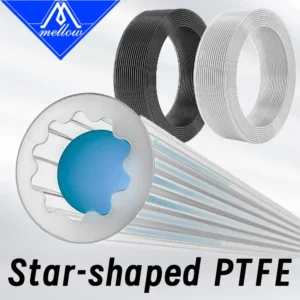 Mellow Star Shaped Japanese Materials PTFE Tube 4mm OD Teflonto Ultra-Smooth Flow DIY 3D Printer For Bambu Lab AMS Creality