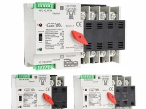 GEYA W2R ATS 110V 220V PC Dual Power Automatic Transfer Switch 63A 100A Household Power Transfer Switch 50/60Hz