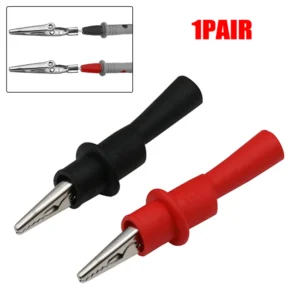 2pcs Red+Black Wire Tips Test Clip Clamp For Multi-Meter Tester AC DC 10A 1000V Multimeter Tool Accessories